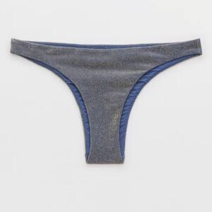 Aerie Blue Sparkle Bikini Bottoms Small